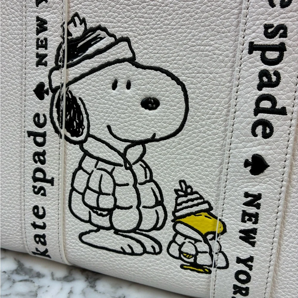 Kate Spade Peanuts Snoopy & Woodstock Small Kip Tote Bag - NWT Retail $399 - Picture 2 of 9